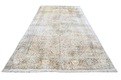 Lot 40 - A FINE SILK LAHORE CARPET CIRCA.1930 Approx. 5....