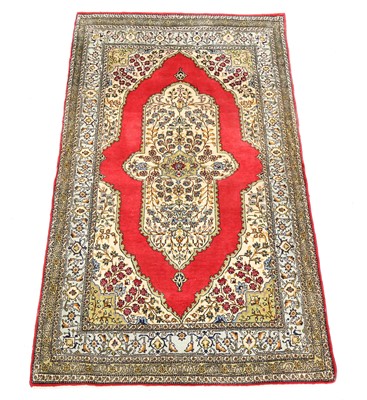 Lot 51 - A QUM RUG, CENTRAL PERSIA, LATE 20th CENTURY....