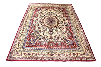 Lot 1 - A SIGNED KHOROSSAN CARPET, NORTH-EAST...