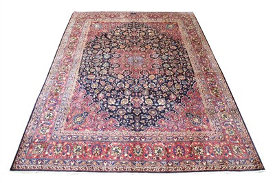 Lot 20 - A SIGNED MESHED CARPET, NORTH-EAST PERSIA,...