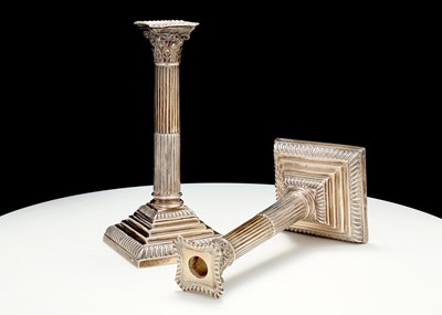 Lot 407 - A pair of late Victorian antique sterling...