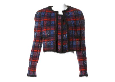 Lot 414 - Chanel cropped top and jacket set, dated...