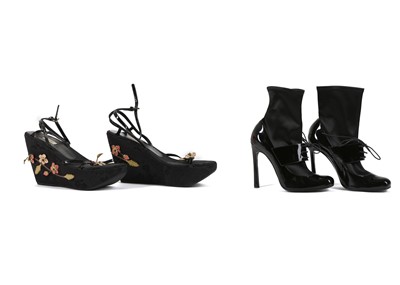 Lot 533 - Two pairs of designer shoes, to include a pair...