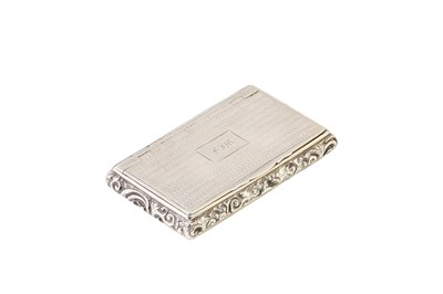 Lot 201 - A William IV antique sterling silver snuff box,...