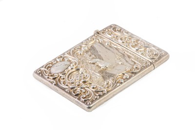 Lot 145 - An Edwardian antique sterling silver card case,...