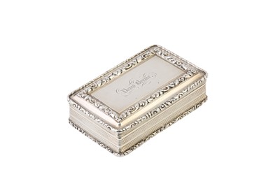 Lot 205 - A Victorian antique sterling silver snuff box,...