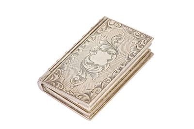 Lot 186 - A Victorian antique sterling book form...