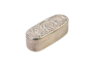Lot 208 - A George III antique sterling silver snuff box,...