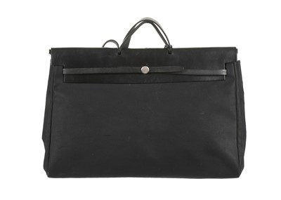 Lot 541 - Hermes black Herbag GM 24 Hour bag, c. 2000,...