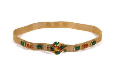Lot 600 - Chanel griproix jewelled belt, dated Autumn...