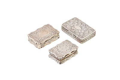 Lot 177 - Three Victorian antique sterling silver...