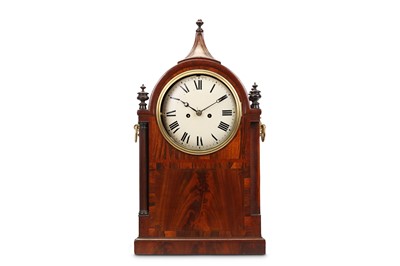 Lot 90 - A LARGE 19TH CENTURY MAHOGANY FUSEE BRACKET /...