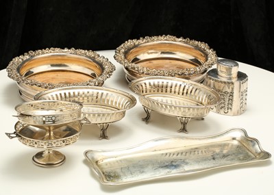 Lot 76 - A mixed group of antique sterling silver items...