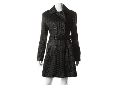 Lot 485 - Burberry Prorsum padded leather coat, gathered...