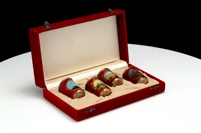 Lot 337 - A cased set of four mid-20th century Russian...