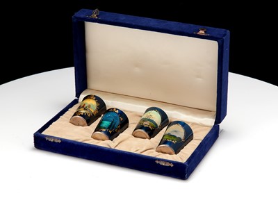 Lot 338 - A cased set of four mid-20th century Russian...