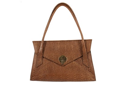 Lot 277 - Smythson brown leather Envelope tote, mottled...