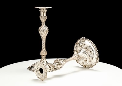 Lot 409 - A good pair of George III antique sterling...