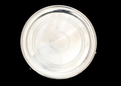 Lot 382 - A George V antique sterling silver salver,...