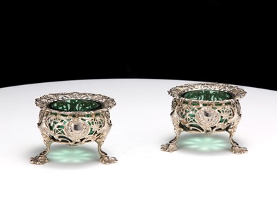 Lot 359 - A pair of Victorian antique sterling silver...
