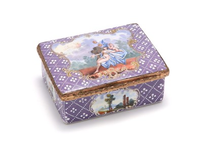Lot 105 - A fine mid-18th century English enamel table...