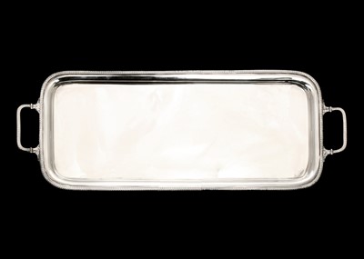 Lot 386 - An Elizabeth II silver two-handled tray,...