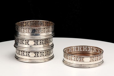 Lot 396 - A set of four George IV sterling silver wine...