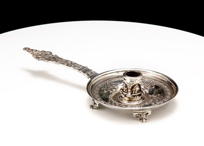Lot 401 - A Victorian sterling silver chamberstick,...