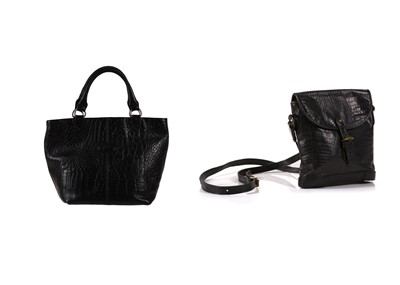 Lot 569 - Two vintage Mulberry black Congo leather...