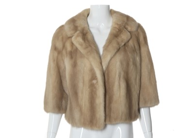 Lot 266 - Blond mink short jacket, bracelet sleeves,...