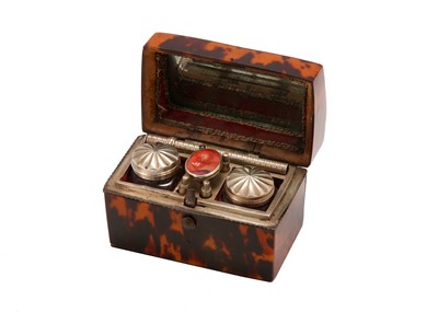 Lot 110 - A mid-19th century tortoiseshell writing...
