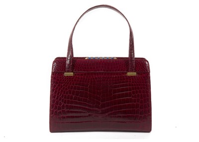 Lot 242 - Gucci burgundy baby crocodile and...