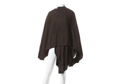 Lot 260 - Loro Piana dark brown cashmere wrap/poncho,...