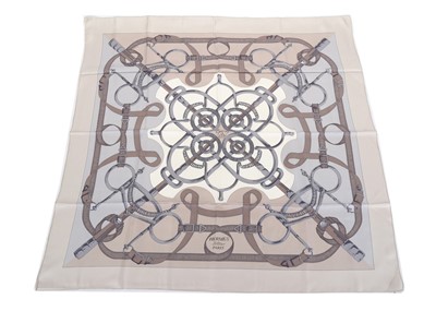Lot 543 - Hermes 'Eperon d'Or' silk scarf, designed in...