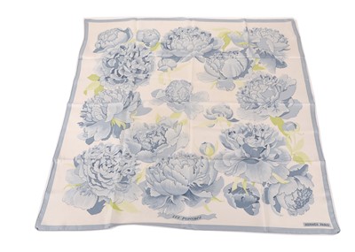 Lot 392 - Hermes 'Les Pivoines' silk scarf, designed in...