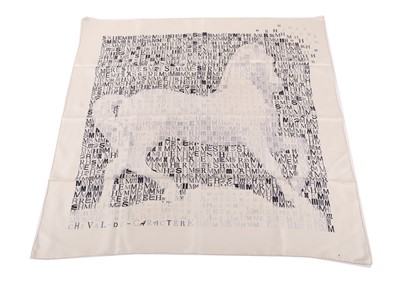 Lot 545 - Hermes 'Cheval de Caractere' silk scarf, c....