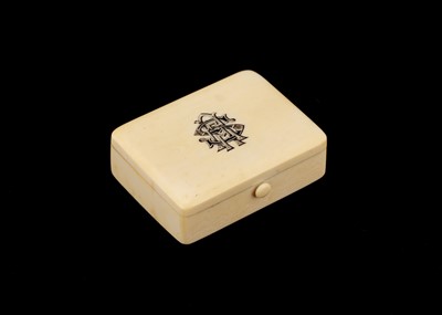 Lot 118a - A late Victorian ivory needle box, circa 1880...
