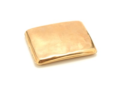 Lot 224a - A George V 9 carat gold cigarette case,...