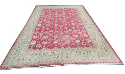 Lot 9 - A TABRIZ CARPET, NORTH WEST PERSIA, CIRCA 1950,...