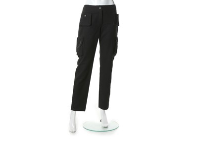 Lot 526 - Chanel black wool Cargo trousers, dated 2003,...