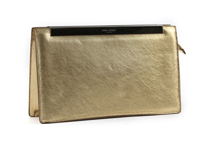 Lot 616 - Saint Laurent Lutetia gold clutch, c. 2013,...