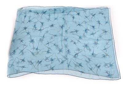 Lot 391 - Hermes 'Fleurs de Fuchsia' mousseline silk...