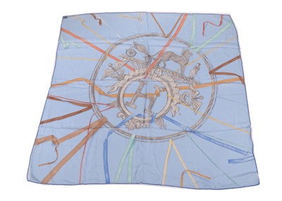 Lot 397 - Hermes 'Attrape Tes Reves' mousseline silk...