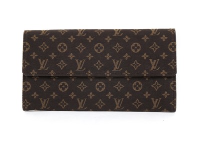 Lot 336 - Louis Vuitton brown Mini Lin Continental...