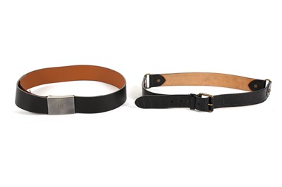 Lot 629 - Louis Vuitton black crocodile belt, date code...