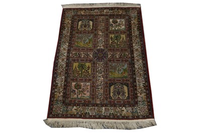 Lot 65 - A FINE INDIAN WOOL & SILK RUG, JAIPUR, MID...
