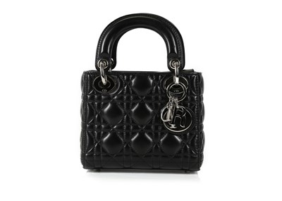 Lot 493 - Christian Dior black Micro Lady Dior, c. 2014,...
