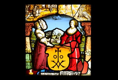 Lot 32 - A 17TH CENTURY SWISS STAINED GLASS WINDOW...