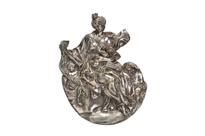 Lot 64 - AN 18TH CENTURY ITALIAN SILVERED BRONZE RELIEF...