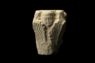 Lot 25 - A BYZANTINE PERIOD WHITE MARBLE COLUMN CAPITAL,...